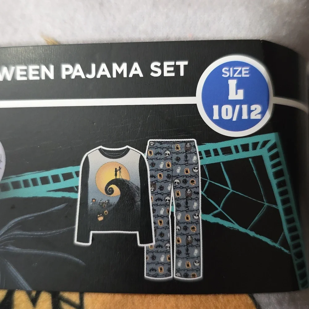 Disney Tim Burton's Nightmare Before Christmas Pajama Kids Set Size 10/12 Large